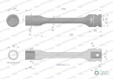 Nasadka udarowa 1/2", sześciokątna slim ze stali CrMo 14mm długość 150 mm, stosowane w mechanice do kluczy udarowych, Waryński