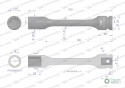 Nasadka udarowa 1/2", sześciokątna slim ze stali CrMo 15mm długość 150 mm, stosowane w mechanice do kluczy udarowych, Waryński