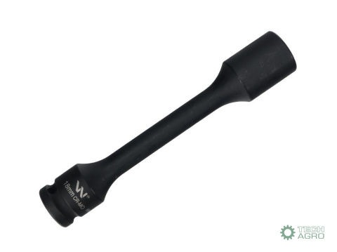 Nasadka udarowa 1/2", sześciokątna slim ze stali CrMo 18mm długość 150 mm, stosowane w mechanice do kluczy udarowych, Waryński
