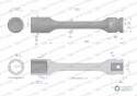 Nasadka udarowa 1/2", sześciokątna slim ze stali CrMo 18mm długość 150 mm, stosowane w mechanice do kluczy udarowych, Waryński