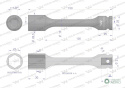 Nasadka udarowa 1/2", sześciokątna slim ze stali CrMo 21mm długość 150 mm, stosowane w mechanice do kluczy udarowych, Waryński
