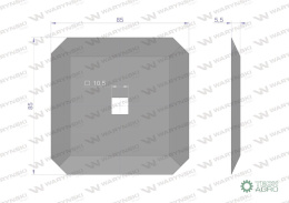 Nóż paszowozu kwadrat 85x5 mm zastosowanie Luclar Seko DeLaval Waryński
