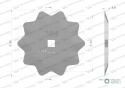 Nóż paszowozu okrągły 96x5 mm zastosowanie do Luclar Waryński