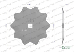 Nóż paszowozu okrągły 96x5 mm zastosowanie do Luclar Waryński
