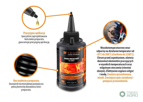 Smar miedziany w tubce, 70 ml, Teger (Pakowane po 12 szt) Smar miedziany w tubce, 70 ml, Teger (Pakowane po 12 szt)