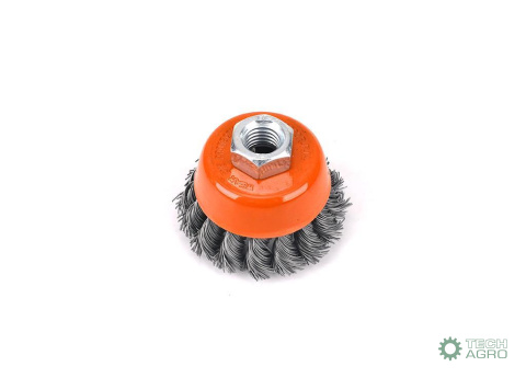Szczotka doczołowa z nakrętką - drut skręcany M14/60 mm / TEGER Szczotka doczołowa z nakrętką - drut skręcany M14/60 mm / TEGER