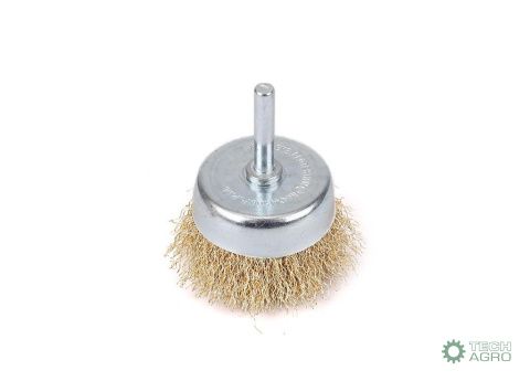Szczotka doczołowa z trzpieniem - drut falowany FI 6/60 mm / TEGER Szczotka doczołowa z trzpieniem - drut falowany FI 6/60 mm / TEGER