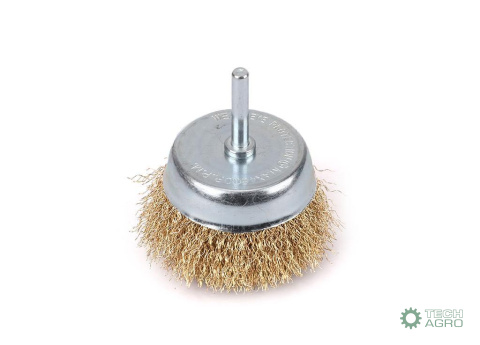 Szczotka doczołowa z trzpieniem - drut falowany FI 6/80 mm / TEGER Szczotka doczołowa z trzpieniem - drut falowany FI 6/80 mm / TEGER