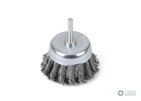 Szczotka doczołowa z trzpieniem - drut skręcany FI 6/80 mm / TEGER Szczotka doczołowa z trzpieniem - drut skręcany FI 6/80 mm / TEGER