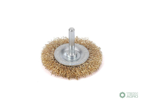 Szczotka tarczowa z trzpieniem - drut falowany FI 6/60 mm / TEGER Szczotka tarczowa z trzpieniem - drut falowany FI 6/60 mm / TEGER