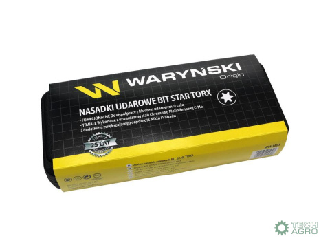 Zestaw nasadek udarowych, 1/2 typu STAR TORX 9 el. ze stali CrMo, do prac w mechanice, Waryński Zestaw nasadek udarowych, 1/2 typu STAR TORX 9 el. ze stali CrMo, do prac w mechanice, Waryński