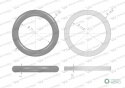 Zestaw uszczelnień do szybkozłączy hydraulicznych 1/4" ISO 7241-A Waryński ( sprzedawane po 2 )