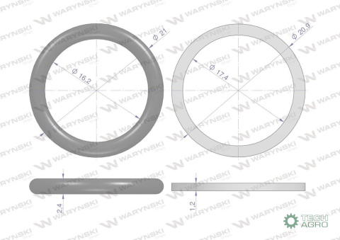 Zestaw uszczelnień do szybkozłączy hydraulicznych 3/8" ISO 7241-A Waryński ( sprzedawane po 2 ) Zestaw uszczelnień do szybkozłączy hydraulicznych 3/8" ISO 7241-A Waryński ( sprzedawane po 2 )