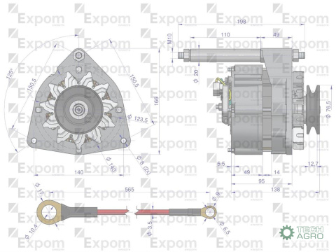 Alternator kompletny C-330 72A EXPOM KWIDZYN eu Alternator kompletny C-330 72A EXPOM KWIDZYN eu