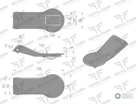 Język plastikowy poidła RF-20906026 ROYAL FARM Język plastikowy poidła RF-20906026 ROYAL FARM
