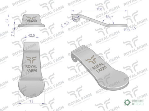 Język ze stali nierdzewnej poidła RF-20909015 RF-20909025 ROYAL FARM Język ze stali nierdzewnej poidła RF-20909015 RF-20909025 ROYAL FARM