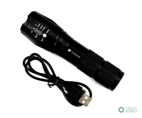 Latarka uniwersalna ładowana USB z funkcją POWER BANK 2200mAh XPS 300 lm Teger Latarka uniwersalna ładowana USB z funkcją POWER BANK 2200mAh XPS 300 lm Teger