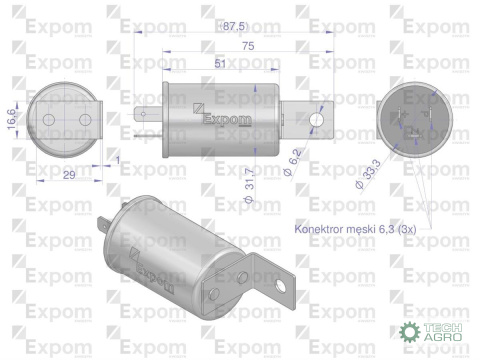 Przerywacz kierunkowskazów Elektroniczny 50457681.50024812 C-330/360 ME-6 EXPOM KWIDZYN eu Przerywacz kierunkowskazów Elektroniczny 50457681.50024812 C-330/360 ME-6 EXPOM KWIDZYN eu