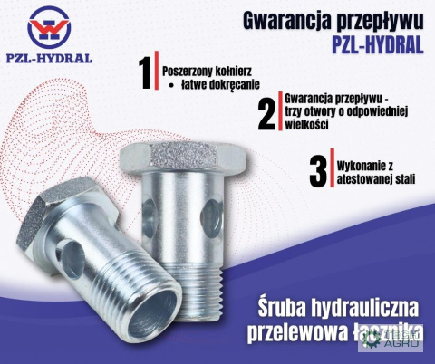 Śruba przelewowa łącznika M18x1,5x42 8091.030080 HYDRAL Śruba przelewowa łącznika M18x1,5x42 8091.030080 HYDRAL