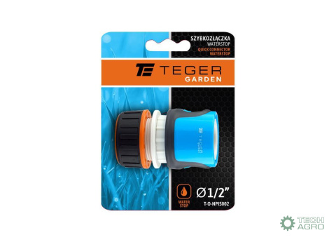 Szybkozłączka 1/2" - z waterstop / TEGER Szybkozłączka 1/2" - z waterstop / TEGER