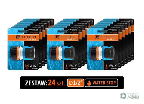 Szybkozłączka, 1/2" - z waterstop, , Teger