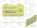 Tabliczka informacyjna UWAGA OGRODZENIE ELEKTRYCZNE Royal Farm