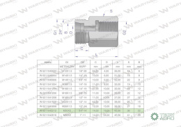 Tulejka różnicowa hydrauliczna AB M30x2 22L GZ x 3/4