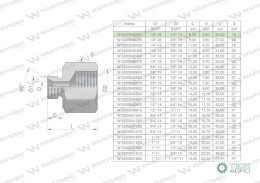 Tulejka różnicowa hydrauliczna calowa AB 1/8