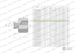 Tulejka różnicowa hydrauliczna calowa AB 3/8