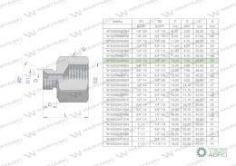 Tulejka różnicowa hydrauliczna calowa AB 3/8