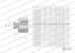 Tulejka różnicowa hydrauliczna calowa AB 3/8