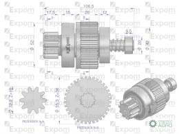 Zespół sprzęgający rozrusznika JOHN DEERE typu Magneton 9142700 Blue Line EXPOM KWIDZYN