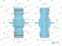 Złączka do węża 1/2" & 1/2" - 2-drożne / TEGER
