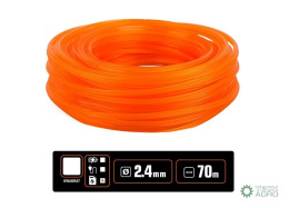 Żyłka tnąca do podkaszarek / Kwadrat / 2.4 mm / 70 m / TEGER
