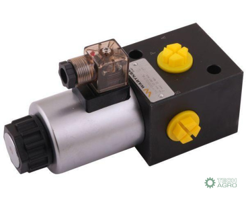 Elektrozawór 3-drogowy elektromagnetyczny kontroli 3/2 W-E12DVS3/2-80L G1/2" 80L (24V DC) Waryński