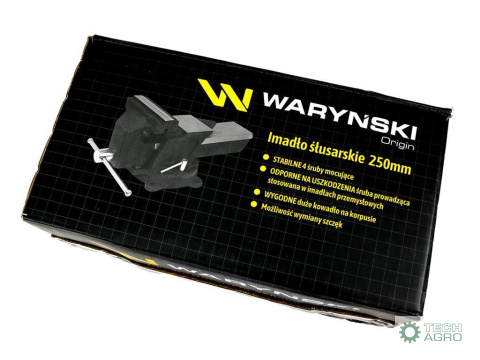Imadło ślusarskie przemysłowe z żeliwa sferoidalnego obrotowe 250 mm Waryński Imadło ślusarskie przemysłowe z żeliwa sferoidalnego obrotowe 250 mm Waryński