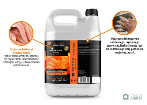 Mydło w płynie PROFESSIONAL 5l / TEGER Mydło w płynie PROFESSIONAL 5l / TEGER