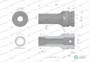 Nasadka udarowa 3/4" dwunastokątna zestali CrMo 17mm bardzo długa D90 SLIM Waryński