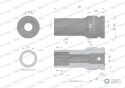 Nasadka udarowa 3/4" dwunastokątna zestali CrMo 21mm bardzo długa D90 SLIM Waryński