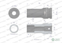 Nasadka udarowa 3/4" dwunastokątna zestali CrMo 22mm bardzo długa D90 SLIM Waryński