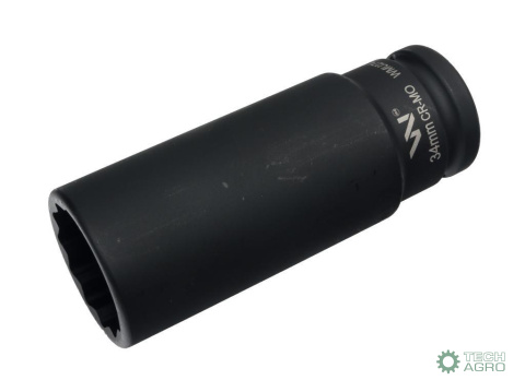 Nasadka udarowa 3/4" dwunastokątna zestali CrMo 34mm bardzo długa D120 SLIM Waryński Nasadka udarowa 3/4" dwunastokątna zestali CrMo 34mm bardzo długa D120 SLIM Waryński