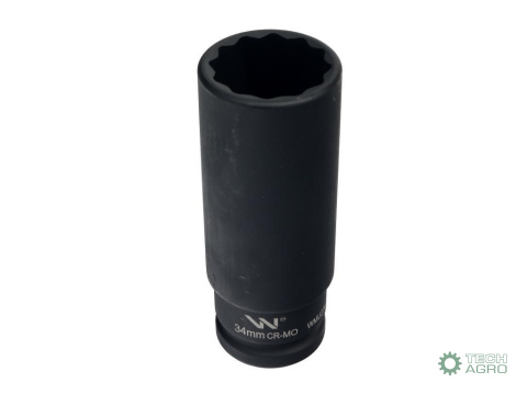 Nasadka udarowa 3/4" dwunastokątna zestali CrMo 34mm bardzo długa D120 SLIM Waryński Nasadka udarowa 3/4" dwunastokątna zestali CrMo 34mm bardzo długa D120 SLIM Waryński