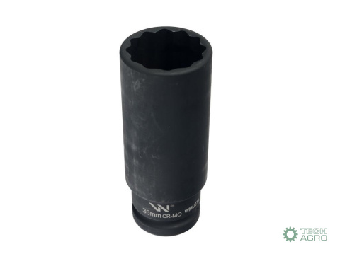 Nasadka udarowa 3/4" dwunastokątna zestali CrMo 36mm bardzo długa D120 SLIM Waryński Nasadka udarowa 3/4" dwunastokątna zestali CrMo 36mm bardzo długa D120 SLIM Waryński