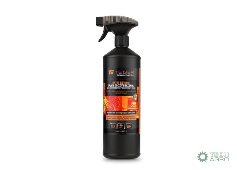 Płyn do czyszczenia szyb kominkowych, piekarników i grili EXTRA STRONG, 1l - atomizer, Teger