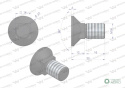 Śruba kpl. płużna podsadzana D 608 M14x30 mm kl.10.9 Waryński ( sprzedawane po 10 )