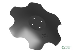 Talerz, skrajny lewy fi 510 mocowanie 4/98 grubość 4 mm stal borowa, Waryński