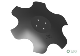 Talerz, skrajny lewy fi 560 mocowanie 4/98 grubość 4,5 mm stal borowa, Waryński