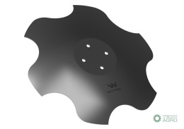 Talerz, skrajny prawy fi 510 mocowanie 4/98 grubość 4 mm stal borowa, Waryński