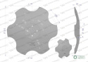 Talerz, skrajny prawy fi 510 mocowanie 4/98 grubość 4 mm stal borowa, Waryński