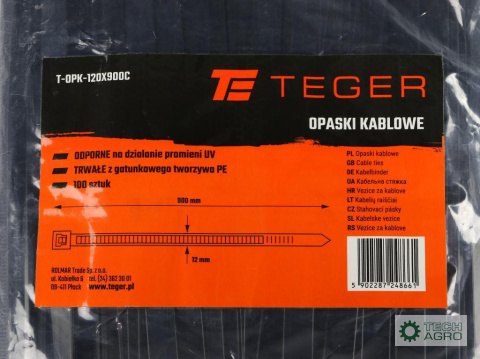 Opaski kablowe, opaski zaciskowe,tyrytytki, trytytki, 12.0 x 900mm 100 szt w worku czarne odporne na UV, w elektrotechnice, elek Opaski kablowe, opaski zaciskowe,tyrytytki, trytytki, 12.0 x 900mm 100 szt w worku czarne odporne na UV, w elektrotechnice, elek
